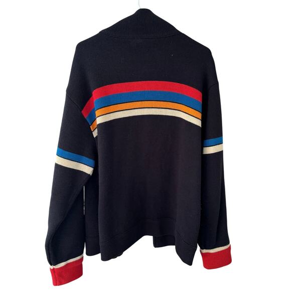Vintage Y2K FCUK Jeans French Connection Retro Striped Full Zip Sweater Size XL - Picture 8 of 8